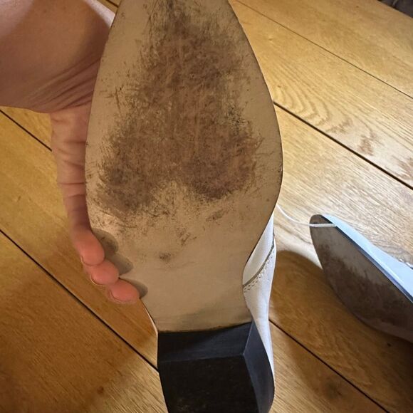 Vintage Laredo prairie dove lace-up western boots white 9 - Picture 8 of 11